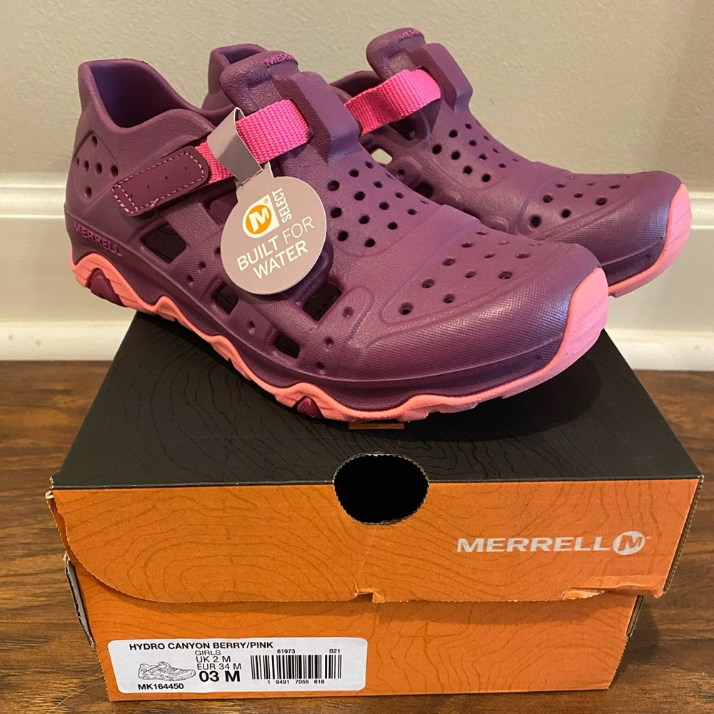 Girls Merrell Hydro Canyon Water Sandal Size 3 NWT
